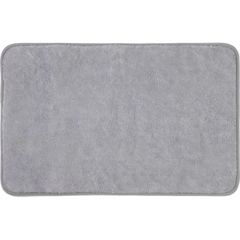 Tappeto per doccia antiscivolo grigio 45x75 cm in poliestere Nuvola (1/3)