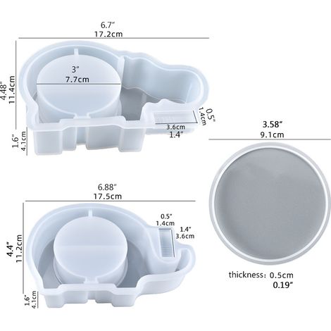 Moule en silicone pour tirelires DIY, coffre à pièces artisanal, moule à résine époxy pour banque à sous, kit de moulage fait main, moule flexible pour décoration créative. (1/5)