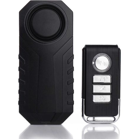 Alarma antirrobo inalámbrica antivibración Pxcl de 113 dB para motocicleta y bicicleta, resistente al agua, con control remoto. (1/4)