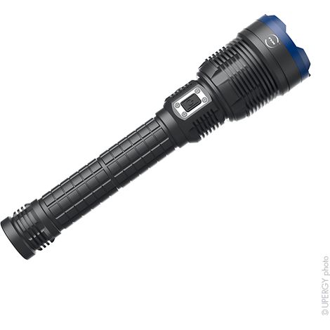 NX – Lampe torche aluminium rechargeable 8000 lumens – LED COB – Éclairage puissant pour chantiers humides – Autonomie prolongée (1/5)
