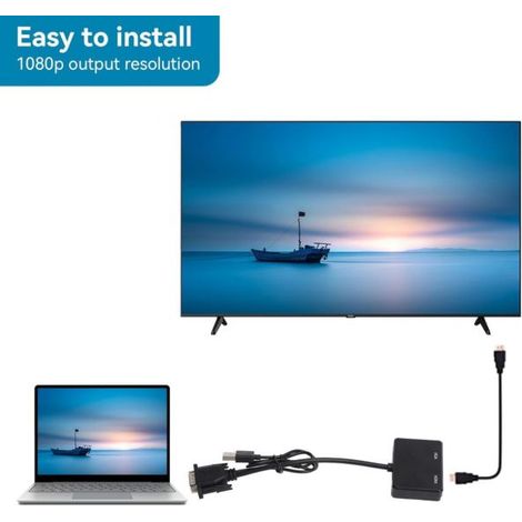 Convertitore Splitter Adattatore da VGA A HDMI 1080 FULL HD KOS-12021