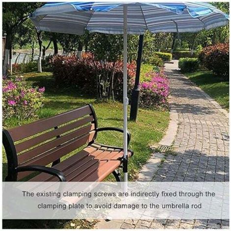 Porte-Parasol Balustrade - Fonte Zinguée - Compatible Mât 19 À 38 Mm - Pour Balcon Terrasse Table - 1 Pièce (1/4)