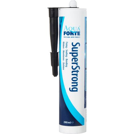 AquaForte Glue Superstrong MS Polymer, nero, cartuccia 290ml (1/2)