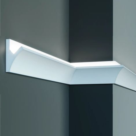 PROVISTON Lichtleiste XPS 100 x 60 x 1150 mm Weiß Indirekte Beleuchtung