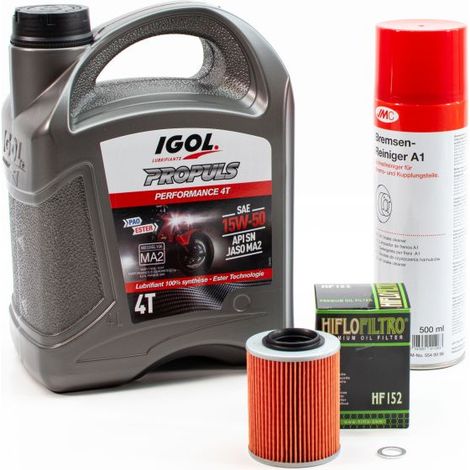 Kit Entretien Vidange Standard pour APRILIA RSV 1000 de 1997 à 2011 - IGOL PROPULS PERFORMANCE 15W50 4L