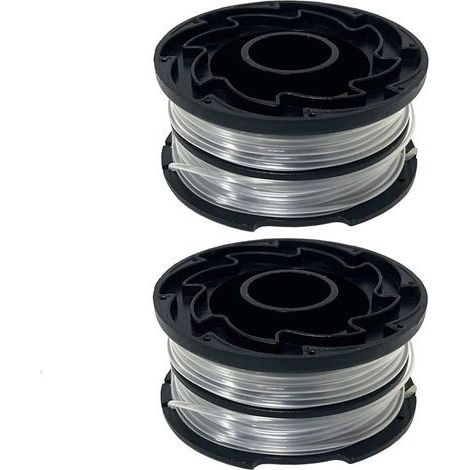 Lot de deux,DF-065 et DF-065-BKP 90517175 Bobines de rechange à double fil compatibles avec les désherbeurs Black and Decker GH710 GH700 GH750 Bobines de rechange (1/4)