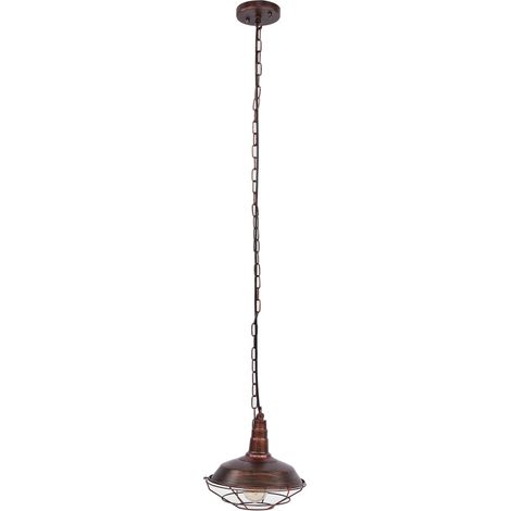 Abat-jour pour couvercle de casserole, suspension E26, style industriel rétro américain, design nordique pour bar, restaurant, grenier, lampe en fer créative, sans ampoule (tension AC110-120V) (1/5)