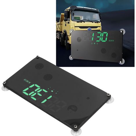 Affichage tête haute (HUD) pour camions, GPS universel automobile, instrument d'affichage de vitesse anti-collision arrière pour pare-brise et lunette arrière H10 (1/5)
