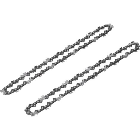 Kit de 2 chaînes de tronçonneuse 40 62DL en acier allié pour le travail du bois, 10 pouces, 40 maillons d'entraînement (1/5)