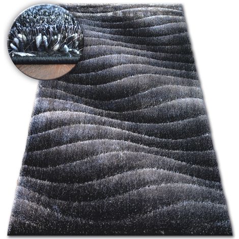Teppich Shaggy SPACE 3D B222  dunkelgrau  grey 80x150 cm