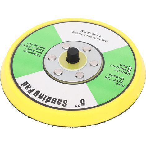5-inch (125 mm) circular sanding disc for random orbital sander – robust ABS, high wear resistance (1/5)