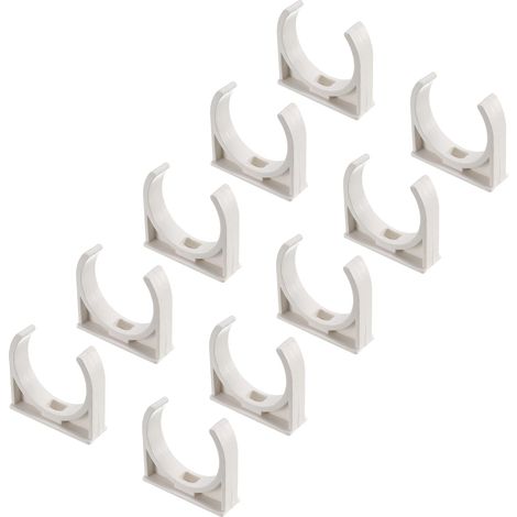 50mm/2 Pouce PVC Tuyau d'eau Pinces Clips x 20 Pièces Boucles en forme de U pour Tube Eau Alimentation, Blanc (1/5)