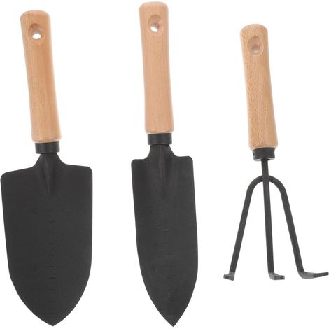 Outils de Jardinage Acier avec Manche Bois Pelle Large Pelle Étroite et (1/5)