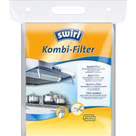 Swirl Kombi-Dunstfilter Fettfilter für Dunstabzugshauben 2-Filter-System Dunstabzugshauben