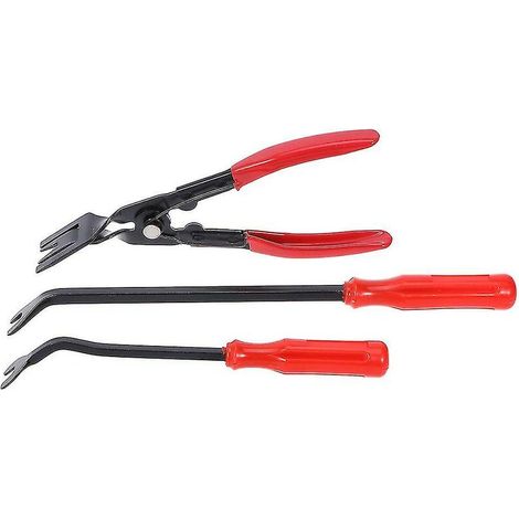 3-teiliges Stahl-Autotürverkleidungs-Clips, Zangen-Reparatur-Werkzeug-Set, Entfernungswerkzeug-Set (leichte Zange + 15,2 cm Schraubenöffner + 20,3 cm Schraubenöffner), (1/2)