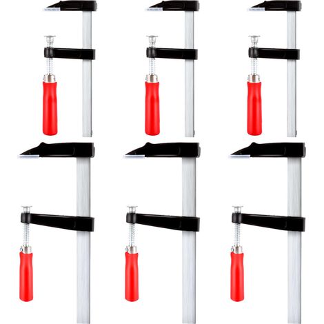 6 Pièces Pince Serre Joint Rapide F 150 mm 300 mm Rouge (1/5)