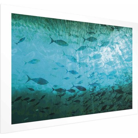 Poster – Ein Schwarm dunkler Fische (1/4)