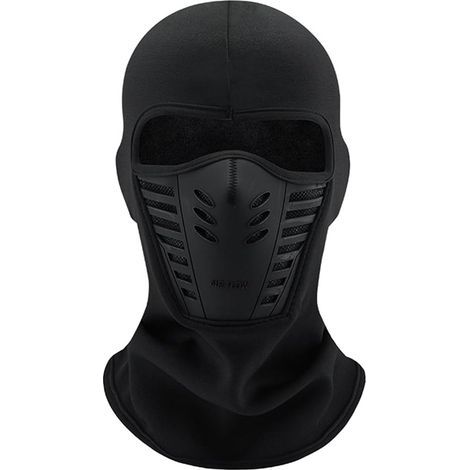 Warme Herren-Wintersturmhaube – Winddichte und atmungsaktive Fleece-Ski- und Motorradmaske – Schwarz (1/5)