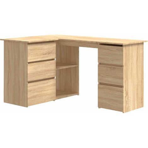 Maison Exclusive - Eckschreibtisch Sonoma-Eiche 145x100x76 cm Hol
