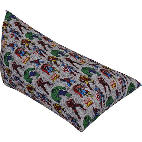 Disney Kinder-Sitzsack fürs Wohnzimmer, schaumstoffgefüllte Kinderliege mit verstecktem Reißverschluss und abnehmbarem Bezug, 109x70x65 cm bedruckter Sitzsack fürs Spielzimmer - Avengers (1/5)