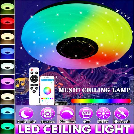 Plafonnier LED 36W RGBWC - 28 cm, trois couleurs, Bluetooth, APP, télécommande, lumière intelligente (1/5)