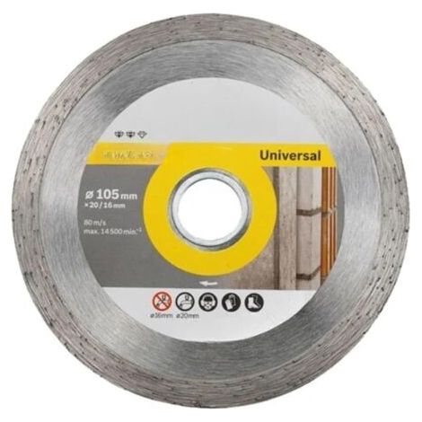 BUNTHAUS PA Disque de coupe diamanté pour meuleuse de pierre, béton armé, granit, 105 mm (1/3)