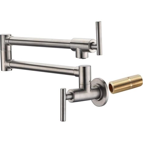 Robinet de Remplissage de Pot Robinet de Remplissage en Pot. Robinet Pliant (Color : Brushed Nickel, Size : 1 UK) (1/5)