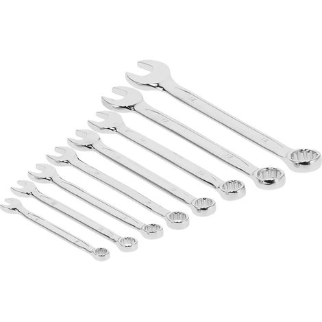 Clé mixte à double tête (lot de 8) en acier au chrome-vanadium, outils de réparation manuels (1/5)