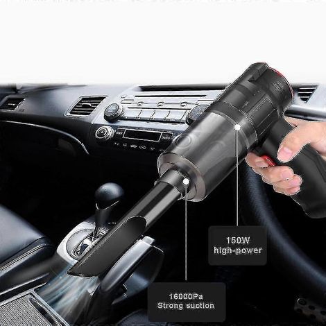 Aspirateur sans fil 16 000 Pa 150 W pour voiture, souffleur, sans fil, 2 en 1, aspirateur portatif pour voiture et maison, mini aspirateur double usage (1/4)