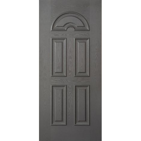 Pannello da Esterno Grigio con Arco Superiore per Porta Blindata 90x210