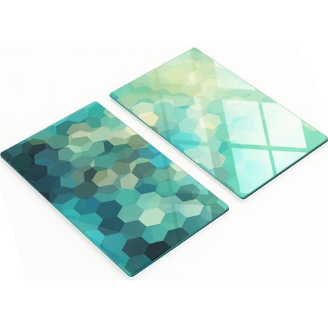 Tablas decorativas de vidrio para cortar y servir, diseño abstracto, 2x30x52 cm (1/5)
