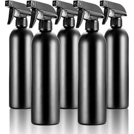 Packung mit 5 leeren 500-ml-Sprühflaschen, Wassersprühern, Verneblern für Pflanzen, Gartenblumen (schwarz) (1/5)