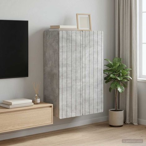 vidaXL Armario de pared Gris Hormigón 66 x 34,5 x 92 cm (1/5)
