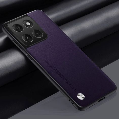 Étui de téléphone de luxe en cuir PU (violet, pour Motorola Edge 50 Neo), ultra-résistant aux chocs. (1/3)