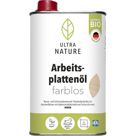 Ultra Nature Arbeitsplattenöl 0,5 L farblos Holzpflege (1/3)