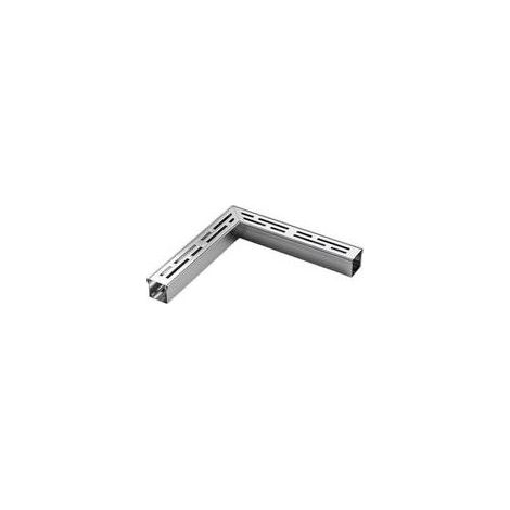 Caniveau De Drainage en Acier Inoxydable, Accessoires pour Caniveaux De Drainage d'angle, Amovible Tranchée Et Grilles De Drainage, pour Jardins Terrasses Allées(25x3.5x3cm) (1/5)