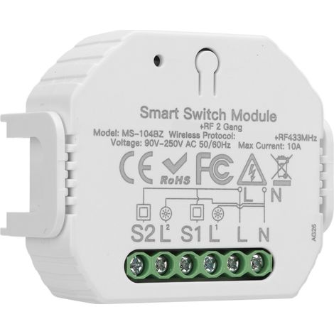 Module variateur intelligent à 2 voies, commande par application, montage encastré, 90-250 V (1/5)