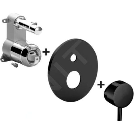Paffoni Light - Mitigeur encastré pour 2 sorties, noir mat LIGBOX015NO/M (1/2)