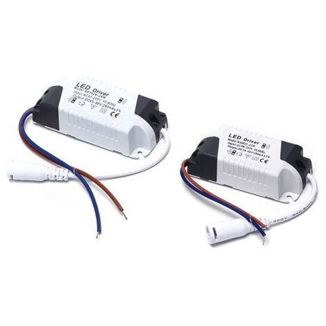 2x Driver LED, 24-36 W, transformateur pour plafonnier LED, alimentation panneau LED, connecteur DC pour plafonnier LED (24-36 W)
