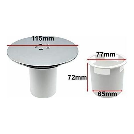 Bonde Douche, Bonde de Douche 90 mm/115mm, Remplacement de Couvercle de Siphon Douche (1/4)