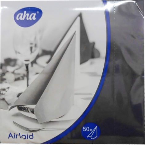 Airlaid-Servietten 40x40, Vliesstoff, schwarz, 50 Stück