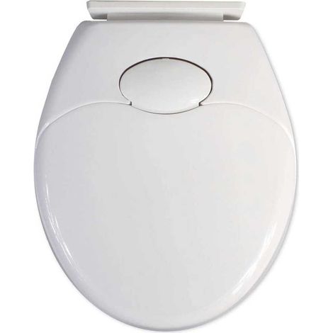 Copriwater universale bianco con adattatore riduttore per bambini tavoletta da bagno wc con chiusura ammortizzata silenziosa soft close in abs (1/3)
