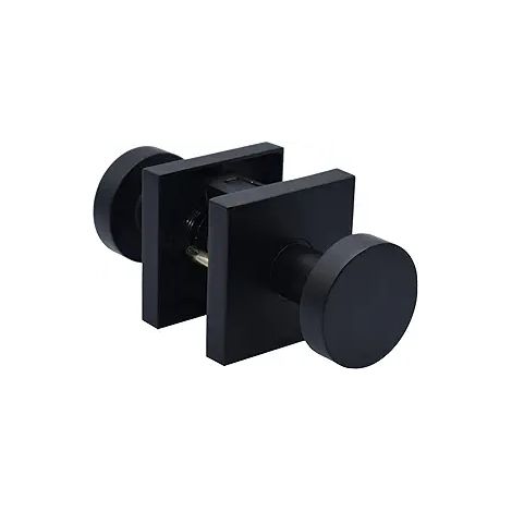 Verrou de porte invisible unilatéral, poignée encastrée noire pour porte intérieure de chambre, serrure cachée murale, modèle simple face (1/4)
