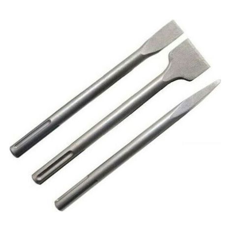 SCALPELLI SCALPELLO A PUNTA E PIATTO TAGLIO 280MM ATTACCO SDS MAX SET 3 PZ