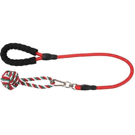 Jouet pour chien : corde à mâcher tressée résistante aux morsures, avec nœuds et à mâcher. (1/4)