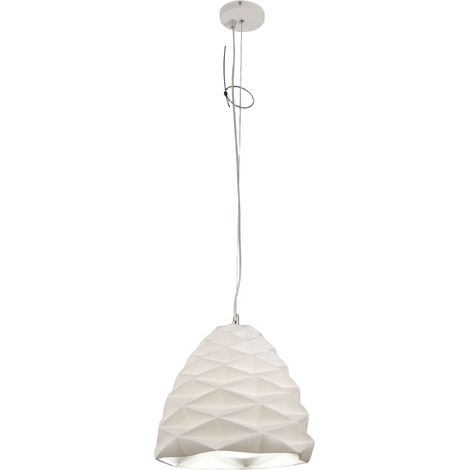 Suspension Duchessa En Métal Et Céramique Blanche Ø300 Mm, Douille E27 40 W, Compatible Smart Luce, Classe 1, Design Élégant (1/3)