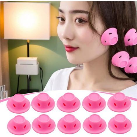 Boucles Sans Chaleur - Lot de 10 rouleaux coiffants portables pour cheveux, mise en plis automatique en dormant Cuneary (1/5)