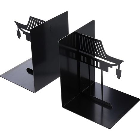 Buchstützen in Schwarz mit Verarbeitung Buchstützenrahmen