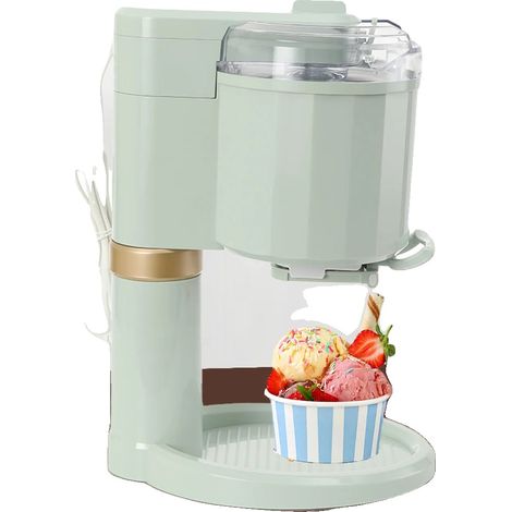 Máquina para hacer helado suave, capacidad de 1 litro, potencia de 20 W, diseño compacto, piezas aptas para lavavajillas, ideal para postres de frutas. (1/5)