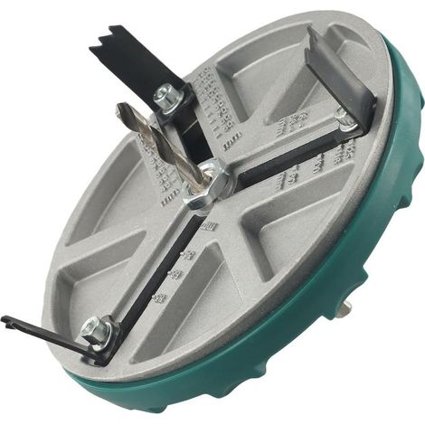 Réglable Scie Cloche, 45-130mm Scie-Cloches Trou De Scie Réglable, Scie Cloche Reglable Bois Ouvre-Trou De Travail Du Bois Outils Hole Saw Avec 12 Lames Pour Plastique, Boi, Plâtre, Gypse (1/5)